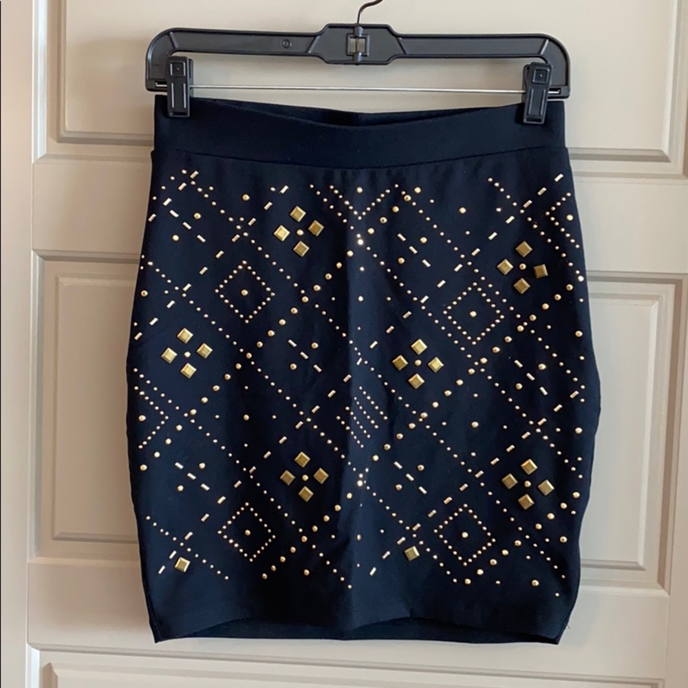 Bebe Embellished mini skirt